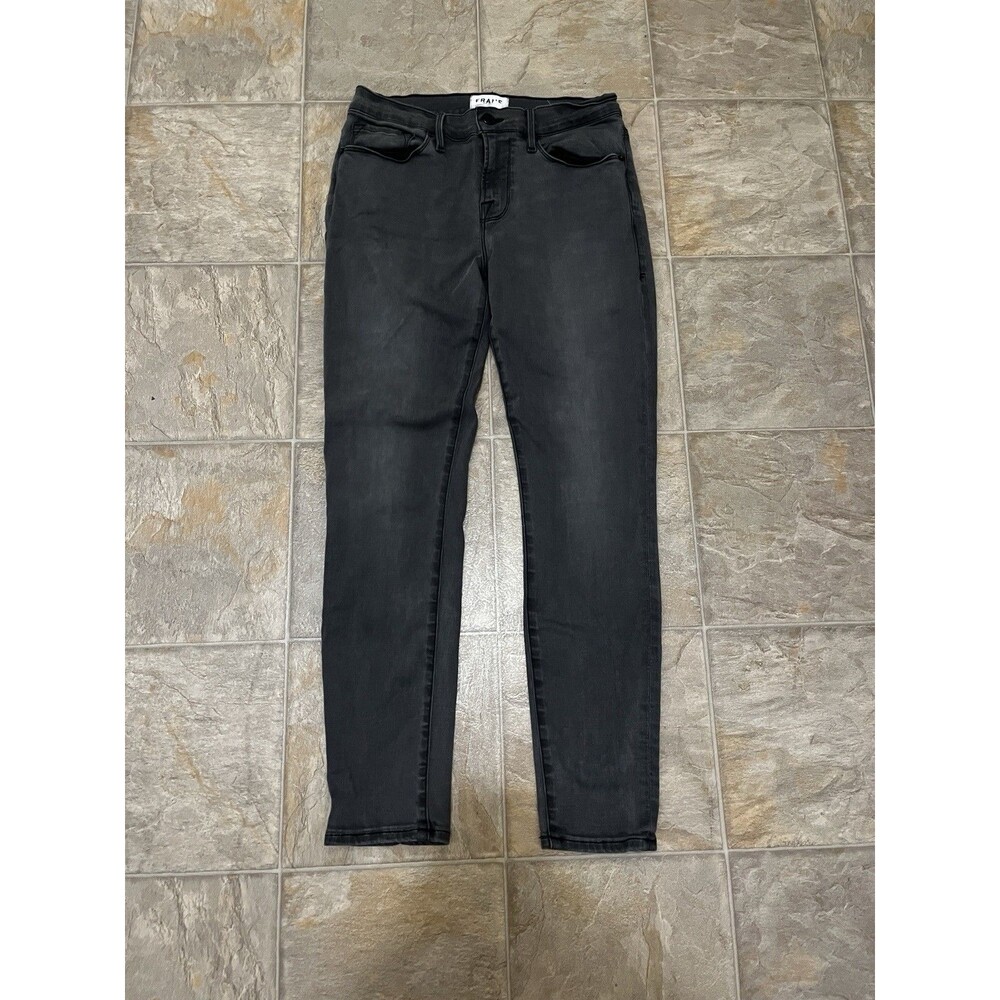 FRAME Denim Le Skinny de Jeanne Crop Women’s Jeans Size 28 Black Gray Skinny